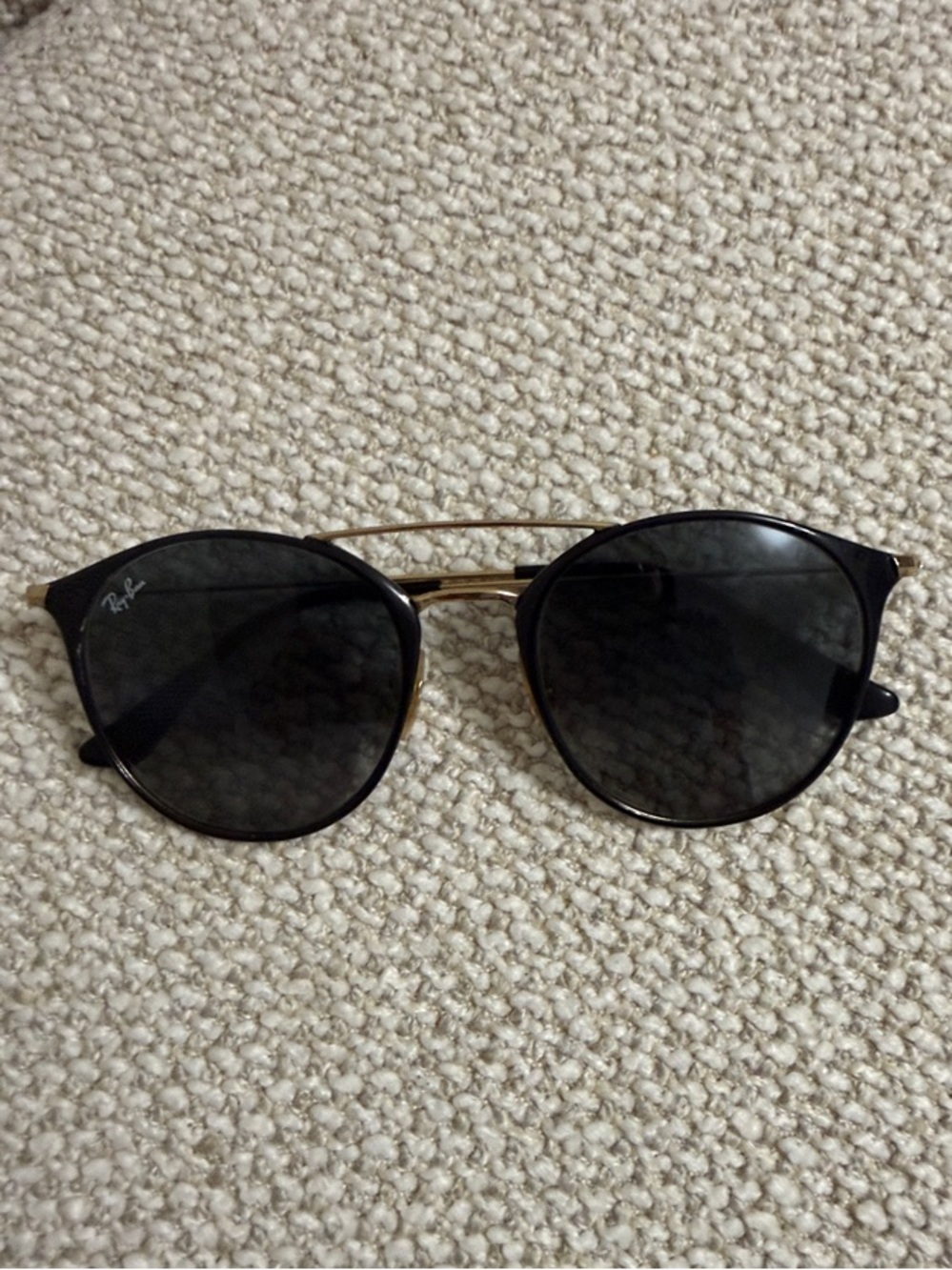 Ray-Ban Women's Black Frames with Gold Double Bridge Sunglasses
